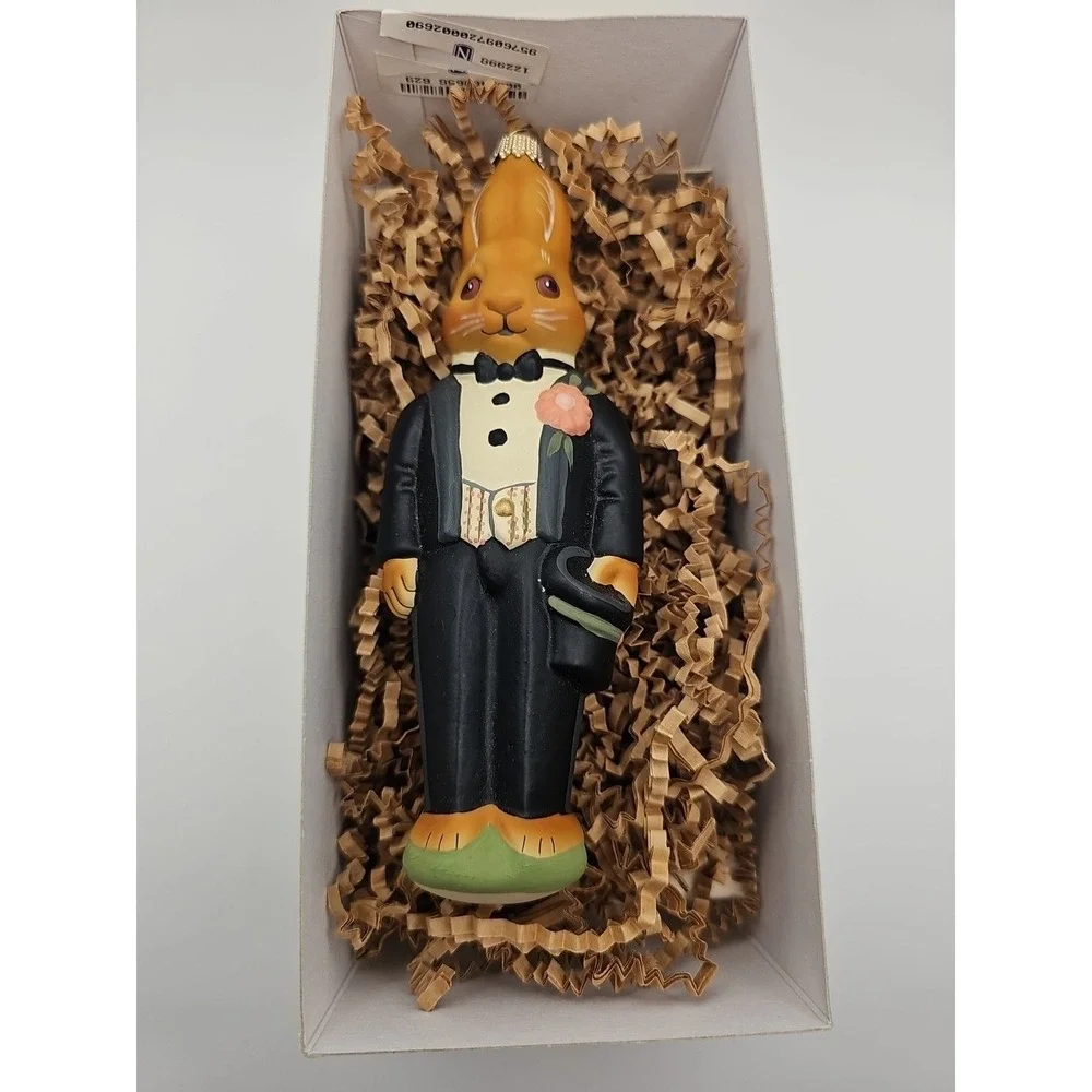 Vaillancourt‎  Rabbit Groom Ornament Wedding Gift Folk Art